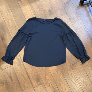 Ann Taylor Navy Blue Women's Blouse Medium